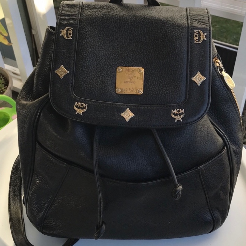 MCM leather back pack